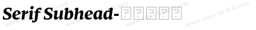 Serif Subhead字体转换
